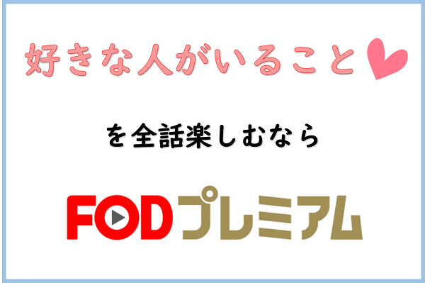 ドラマ 好きな人がいることの無料動画1話から最終話までイッキ見する方法 パンドラ等で見れないのであれば ドーガクン